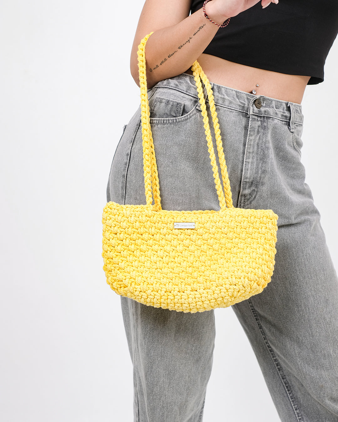 Lydia Crochet Shoulder-Bag in Buttermilk