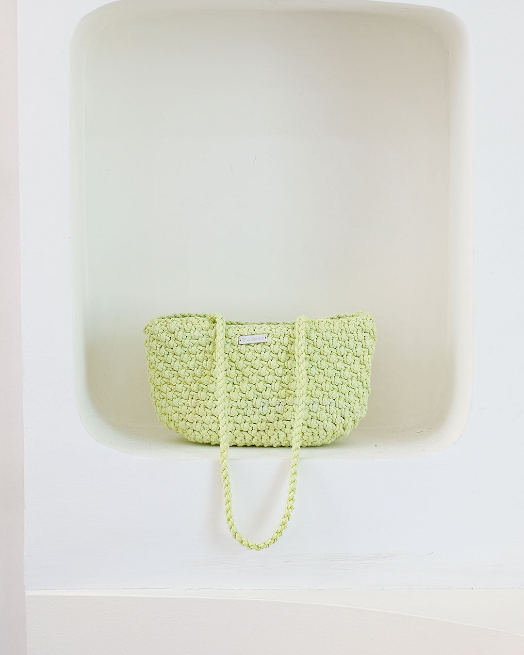 Lydia Crochet Shoulder-Bag in Summer Green